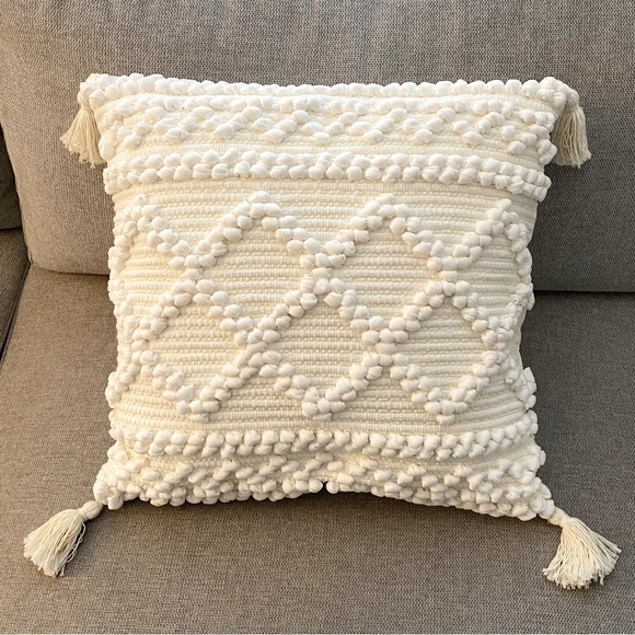 Set of 3 Handmade Boho Scandinavian Beige Aesthetic Decor Textured Pillow Covers - Picture 5 of 5